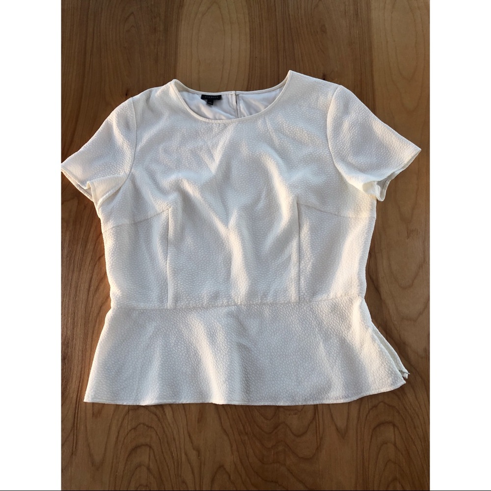 Talbots Peplum Size 14 Short Sleeve Side Zip